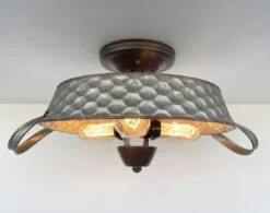Flat Rustic Tub Ceiling Light Galvanized Beehive 15 Flat Rustic Tub Ceiling Light Galvanized Beehive -The Lamp Goods il 1140xN.5747671950 kqft f89f6c94 5b94 4a31 88e8 559a0d99893d