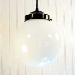 Milk Glass PENDANT Light - 8" Globe -The Lamp Goods il 570xN.233501407 27936.1393884831.1280.1280