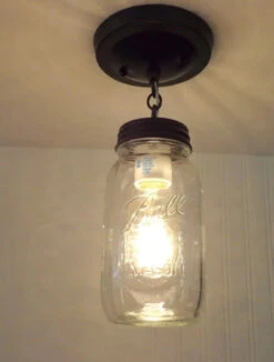Mason Jar Ceiling LIGHT With Chain & NEW Quart -The Lamp Goods il 570xN.826450889 ri62