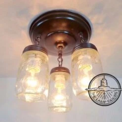 Mason Jar LIGHT FIXTURE New PINT Chain Trio -The Lamp Goods il 570xN.906253161 poy6