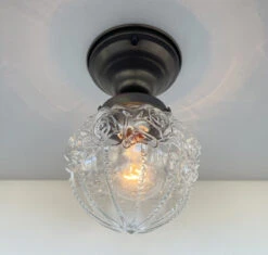 Embossed Flush Mount Globe Antique Ceiling Light Glass 11 Embossed Flush Mount Globe Antique Ceiling Light Glass -The Lamp Goods il 794xN.5651424036 skdu 1