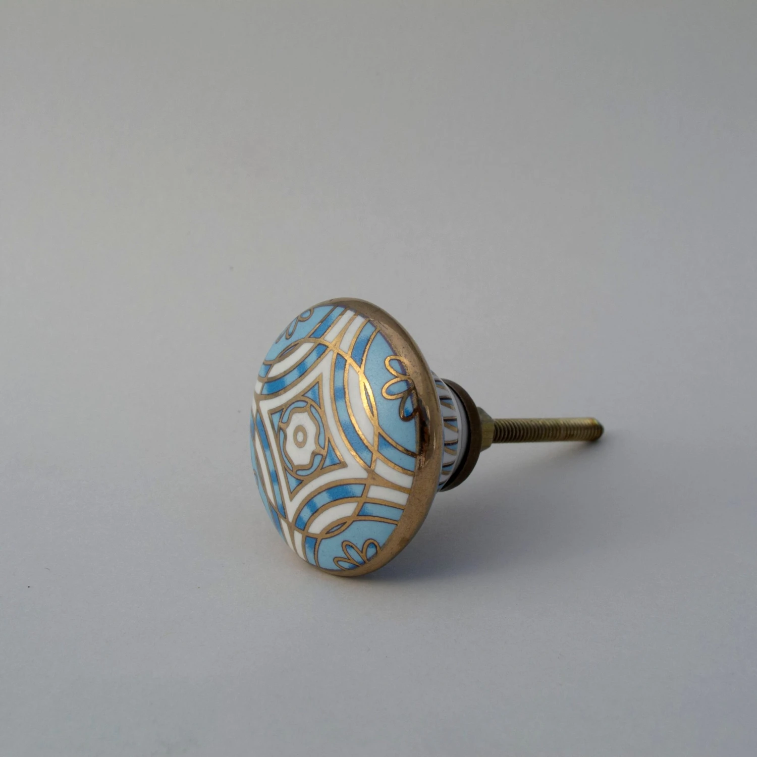 Art Deco Knob - Blue(Art Deco Blue Gold Cabinet Knobs And Pulls) 4 Art Deco Knob - Blue(Art Deco Blue Gold Cabinet Knobs And Pulls) - Image 2