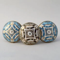Art Deco Knob - Blue(Art Deco Blue Gold Cabinet Knobs And Pulls) 12 Art Deco Knob - Blue(Art Deco Blue Gold Cabinet Knobs And Pulls) -The Lamp Goods il fullxfull.1778693867 t8fc