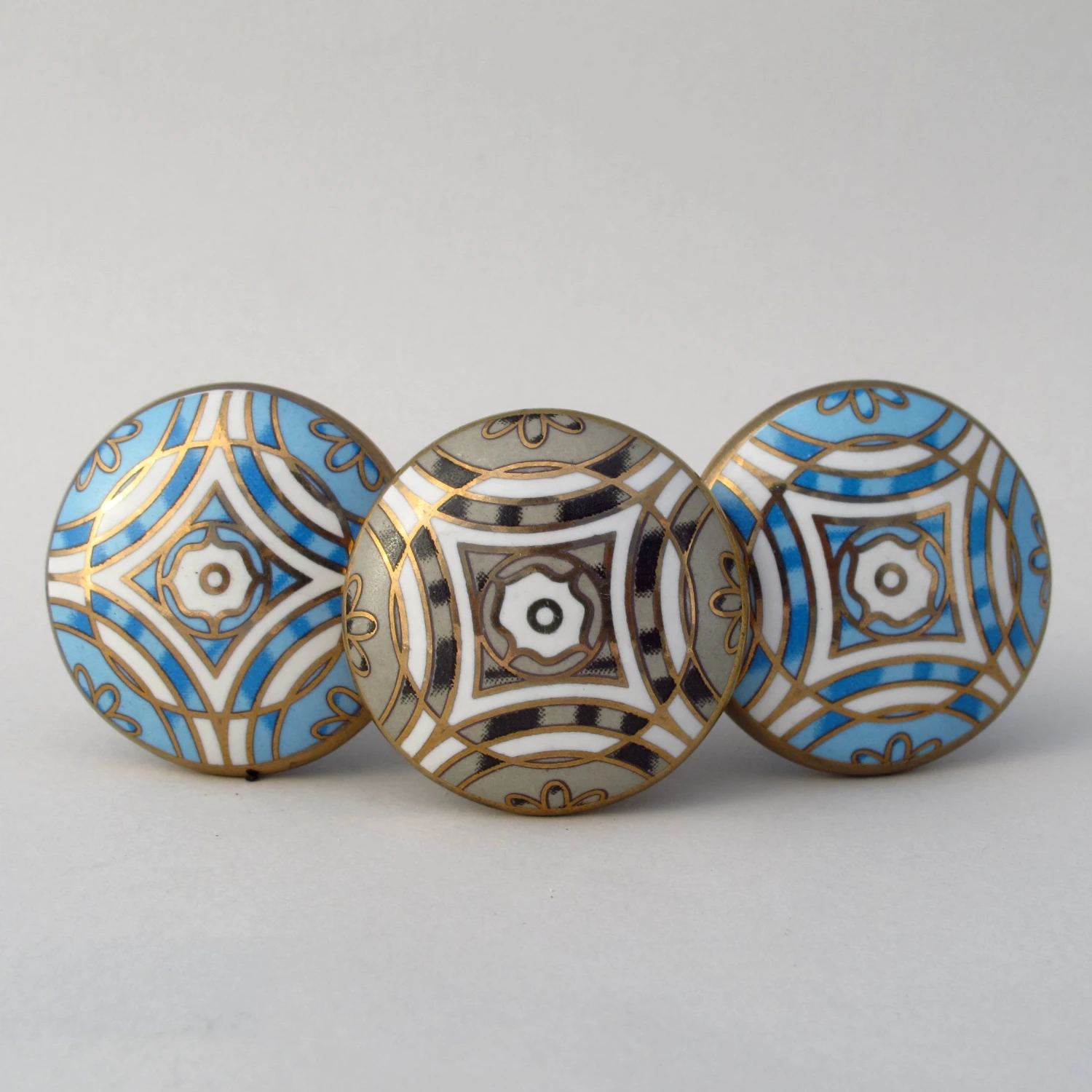 Art Deco Knob - Blue(Art Deco Blue Gold Cabinet Knobs And Pulls) 7 Art Deco Knob - Blue(Art Deco Blue Gold Cabinet Knobs And Pulls) - Image 5