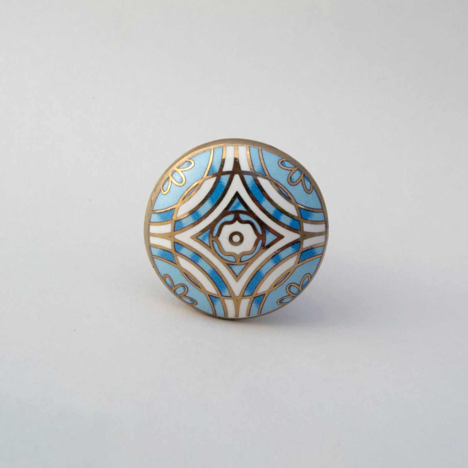 Art Deco Knob - Blue(Art Deco Blue Gold Cabinet Knobs And Pulls) 3 Art Deco Knob - Blue(Art Deco Blue Gold Cabinet Knobs And Pulls)
