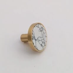 Modern Marble Knob(Modern Marble Knob Round White Black 85350) -The Lamp Goods il fullxfull.2943751048 ka87