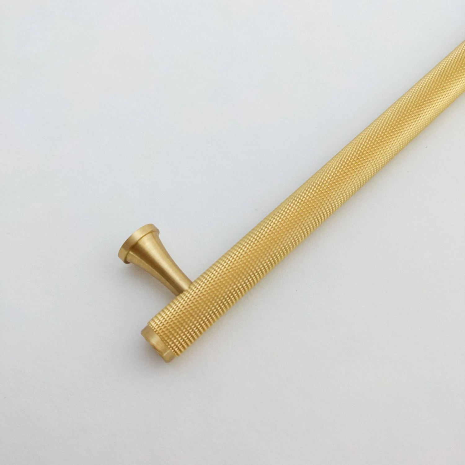 Knurled Satin Brass Handles Gold(Knurled Brass Handles And T Bar Drawer 56128) 4 Knurled Satin Brass Handles Gold(Knurled Brass Handles And T Bar Drawer 56128) - Image 2