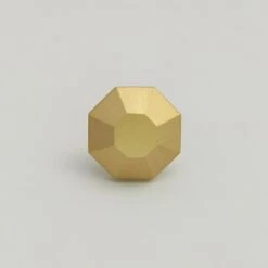 Modern Brass Rounded Hexagon Knob(Modern Brass Rounded Hexagon Knob 63340)