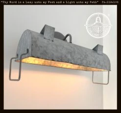 Industrial Galvanized Farmhouse Vanity Light