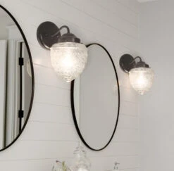 Acorn Glass Wall Sconce Light Fixture -The Lamp Goods island acorn wall sconce bathroom