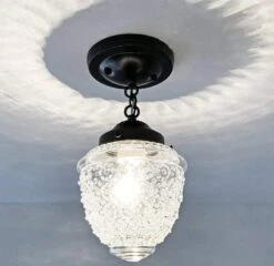 Acorn Antique Glass Ceiling Light With Chain 17 Acorn Antique Glass Ceiling Light With Chain -The Lamp Goods islandfallsceilingchainlightfixture