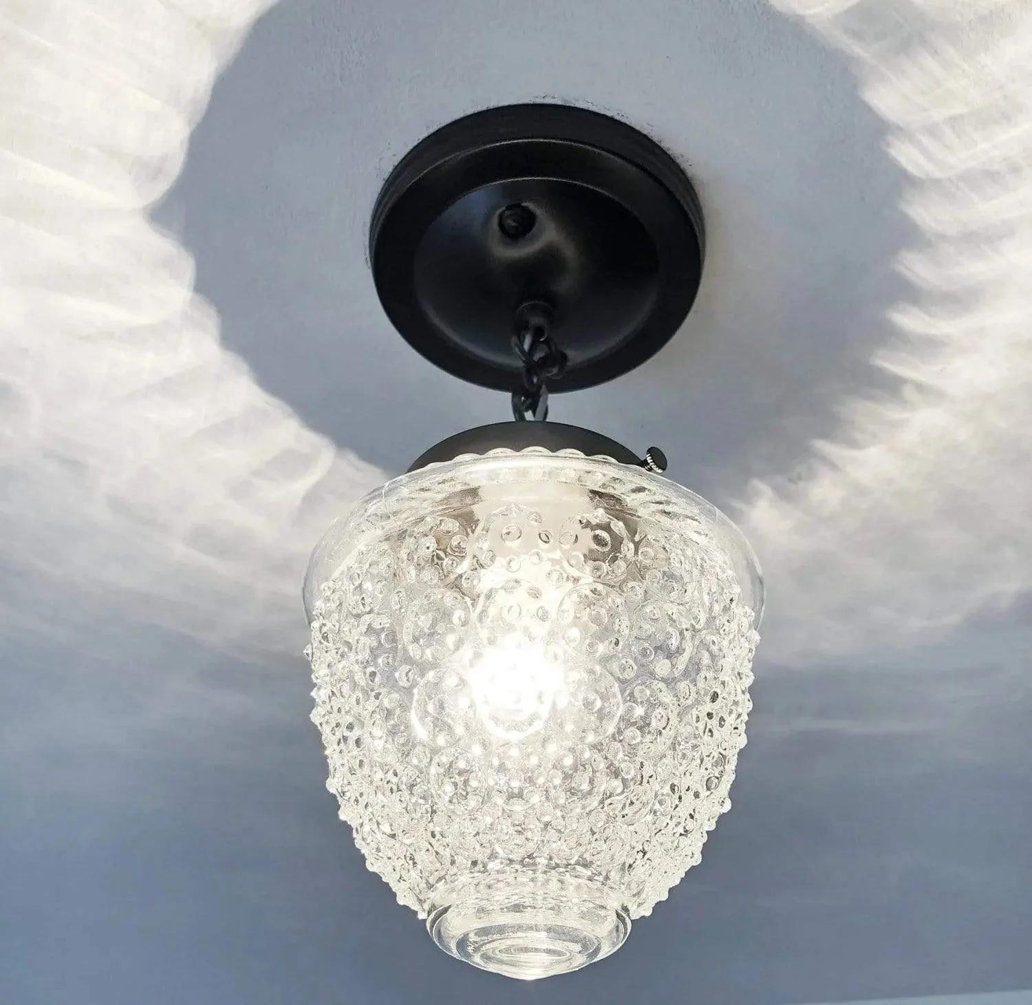 Acorn Antique Glass Ceiling Light With Chain 11 Acorn Antique Glass Ceiling Light With Chain - Image 9