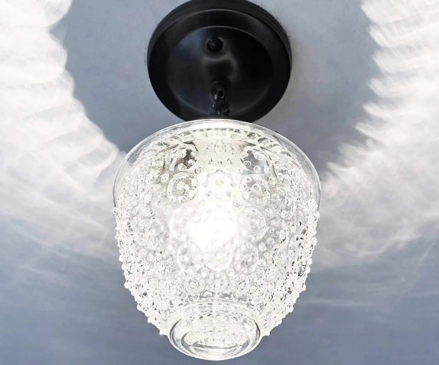 Acorn Antique Glass Ceiling Light With Chain 6 Acorn Antique Glass Ceiling Light With Chain - Image 4