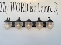 Antique Acorn Glass VANITY Light - 3 Sizes -The Lamp Goods islandfallsfivelightvanityglass 5