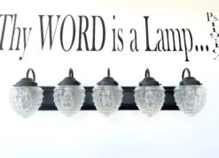 Antique Acorn Glass VANITY Light - 3 Sizes -The Lamp Goods islandfallsfivelightvanityglass 7