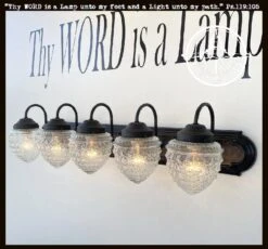 Antique Acorn Glass VANITY Light - 3 Sizes -The Lamp Goods islandfallsfivelightvanitylogo.pngglass