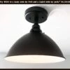 Large Black Enamel Farmhouse Ceiling Light -The Lamp Goods largeblackenamelceilinglightingfixture