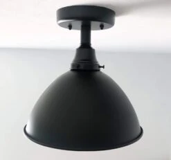 Large Black Enamel Farmhouse Ceiling Light -The Lamp Goods largeenamelmatteblackceilinglightingfixture edited 1