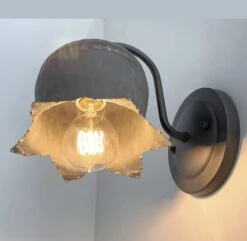 Lotus Farmhouse Wall Sconce Light -The Lamp Goods lotisflowerwallsconcegalvanizedmetallightingfixturesrusticfarmhouselight 2 a1782af3 453f 41fc bc3e 789c84fecbf9