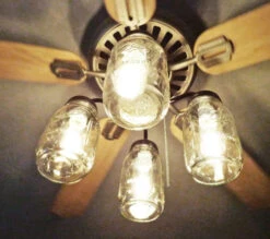 Mason Jar Ceiling Fan Light Kit -The Lamp Goods mason jar ceiling fan light kit farmhouse rustic lighting flush mount by lamp goods