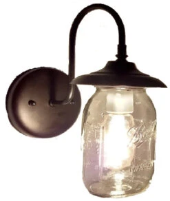 Mason Jar Outdoor Exterior Porch Wall SCONCE Light -The Lamp Goods mason jar exterior sconce new quart wall light fixture lamp goods