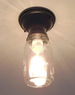 Mason Jar Ceiling LIGHT -The Lamp Goods mason jar flush mount ceiling light 4