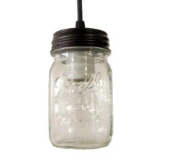 Mason Jar Pendant Light - Pint 16 Mason Jar Pendant Light - Pint -The Lamp Goods mason jar pendant light pint jar antique black