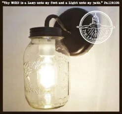 Mason Jar Wall SCONCE Lighting Fixture New Quart