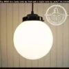 Milk Glass PENDANT Light - 8" Globe -The Lamp Goods milk glass pendant light hanging lighting ceiling flush mount farmhouse