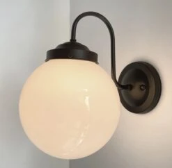 Large Modern Globe Wall Sconce -The Lamp Goods milkglassmodernlargeglobewallsconcelight 5
