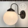 Large Modern Globe Wall Sconce 2 Large Modern Globe Wall Sconce -The Lamp Goods milkglassmodernwallsconcelightfixture