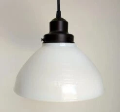 Authentic Antique Milk Glass PENDANT Light - 10" -The Lamp Goods milkglasspendant10wafflepatternhanginglightfixturelighting 1 c2fcf511 75c2 4642 a88d 4ae0d573e366