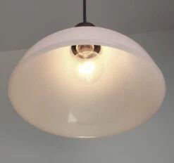 Milk Glass PENDANT Light - 10" -The Lamp Goods milkglasspendant10wafflepatternhanginglightfixturelighting 2 63459c68 7ee3 46cf a6ec fa3ff3dfcc9d 1