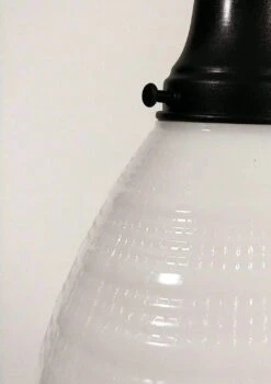 Milk Glass Banded Waffle Pendant Light Fixture 13 Milk Glass Banded Waffle Pendant Light Fixture -The Lamp Goods milkglasspendantlightwithbandedwafflepatternhanginglightingfixtureceiling 4