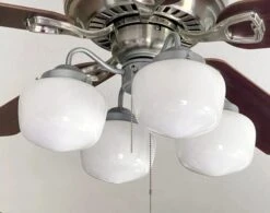 Schoolhouse Milk Glass Ceiling Fan LIGHT KIT -The Lamp Goods milkglassschoolhouseceilingfanlightflushmountreplacementglobe 6