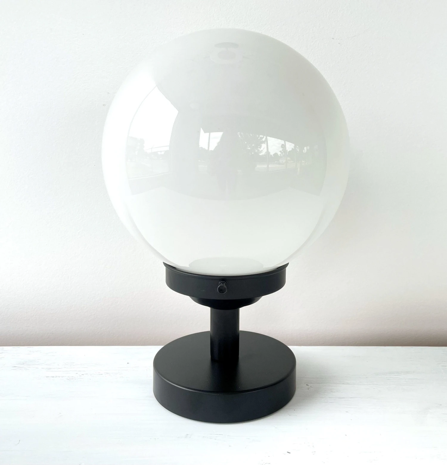 Milk Glass Globe Table Lamp Fixture 6 Milk Glass Globe Table Lamp Fixture - Image 4
