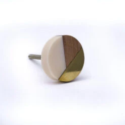 Geo Knob - Gold(Geo Knob 1) -The Lamp Goods modern gold and resin geo knob knobs and pulls drawer cabinet knobs and pulls sku 3