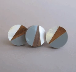 Geo Knob - Grey(Modern Grey Geo Cabinet Knobs And Pulls)