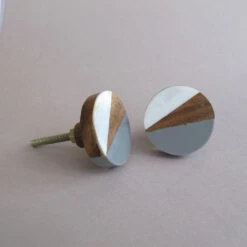 Geo Knob - Grey(Modern Grey Geo Cabinet Knobs And Pulls) -The Lamp Goods modern grey geo knob knobs and pulls drawer cabinet knobs and pulls sku 3