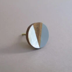 Geo Knob - Grey(Modern Grey Geo Cabinet Knobs And Pulls) -The Lamp Goods modern grey geo knob knobs and pulls drawer cabinet knobs and pulls sku 6