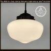 Modern Milk Glass Schoolhouse Pendant Light -The Lamp Goods modernmilkglasspendantlightfixturefarmhouselighting