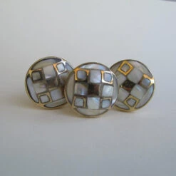 Mother Of Pearl Checkerboard Knob(Mother Of Pearl Pearlescent Knob)