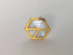 Mother Of Pearl Geo Octagon Knob(Mother Of Pearl Geo Octagon Knob) -The Lamp Goods motherofpearloctagongoldB 3