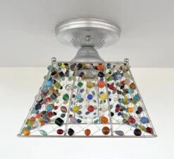Multi-Colored Boho Handcrafted Ceiling Light -The Lamp Goods multi colorlight