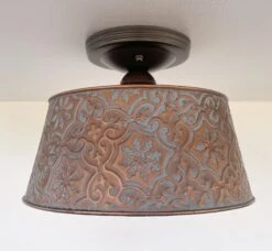 Ornate Copper Ceiling Light -The Lamp Goods ornatecopperceilinglightfixture 10