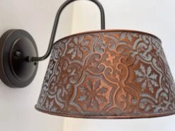 Ornate Copper Wall Sconce Light Fixture -The Lamp Goods ornatecopperwallsconcelightfixture 11