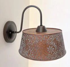 Ornate Copper Wall Sconce Light Fixture -The Lamp Goods ornatecopperwallsconcelightfixture 9