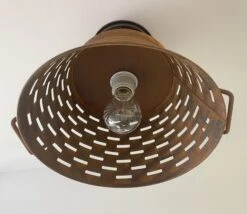 Pierced Barn Metal Farmhouse Ceiling Light -The Lamp Goods piercedmetalrusticbasketceilinglightfixture 5