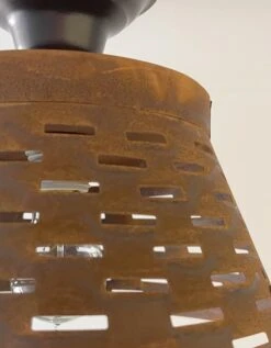 Pierced Barn Metal Farmhouse Ceiling Light -The Lamp Goods piercedmetalrusticbasketceilinglightfixture 7