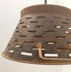 Galvanized Farmhouse Wall Sconce 14 Galvanized Farmhouse Wall Sconce -The Lamp Goods piercedmetalrusticbasketwallsconcelight 3